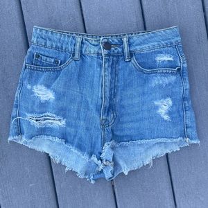 BDG High Waisted Cheeky Denim Shorts